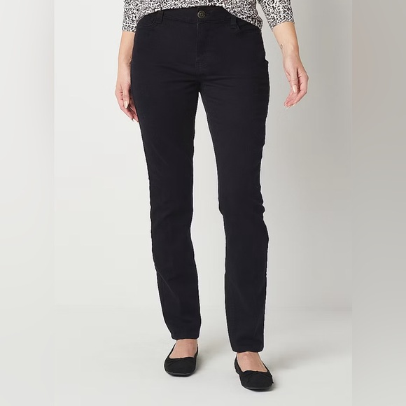 NWT Liz Claiborne Sara Slim Leg Mid-Rise Jeans - size 20W - Picture 1 of 8